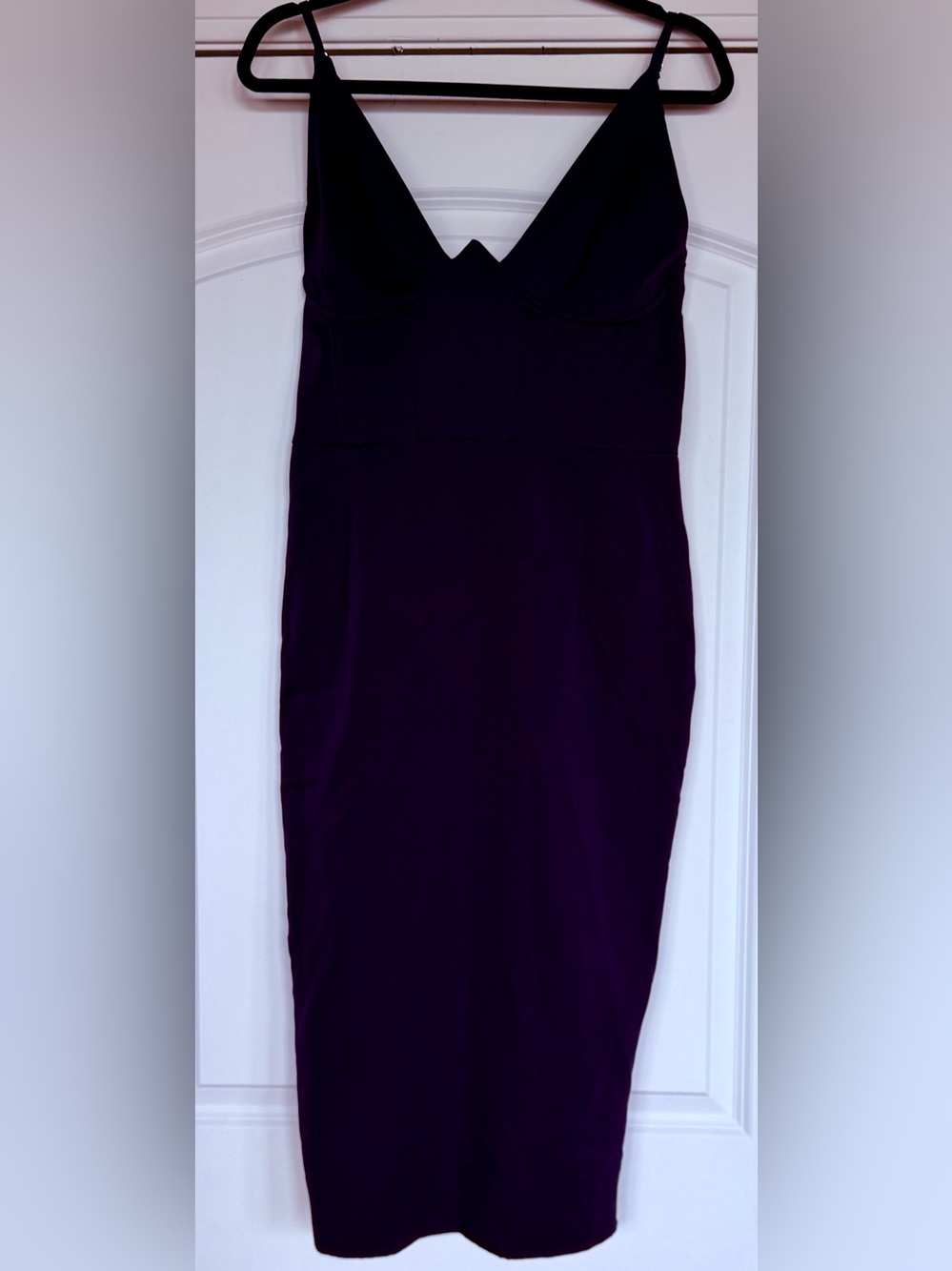 NWT PrettyLittleThing Deep Navy Bodycon Midi Dress US 10
